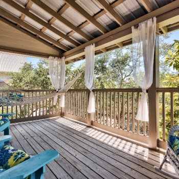 Second 'Spa-Like' Upstairs Covered Porch with Hammock off Master & 2nd bedrooms